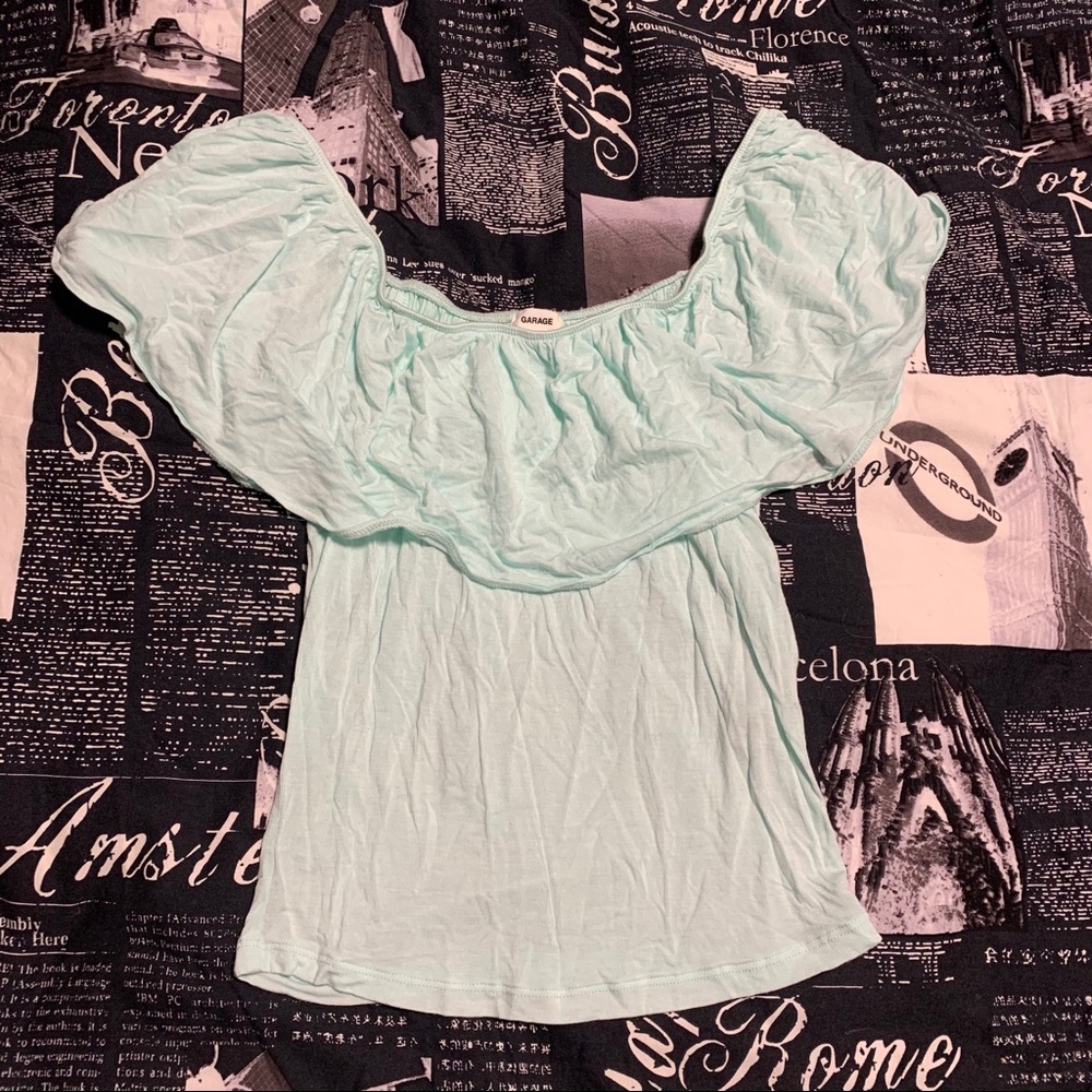 Beautiful mint off the shoulder top size small